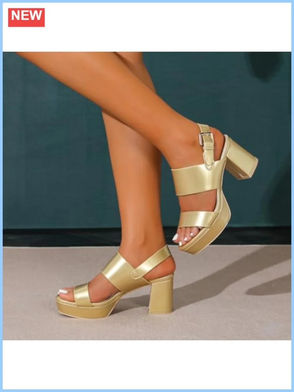 3 Inch Block Heel Platform Sandals Chunky Heeled Sandals Women